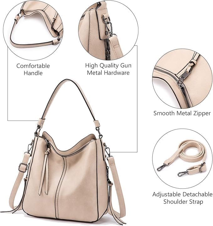 Liore Bags Designer Hobo Crossbody Purse - Premium Shoulder Handbag for Women