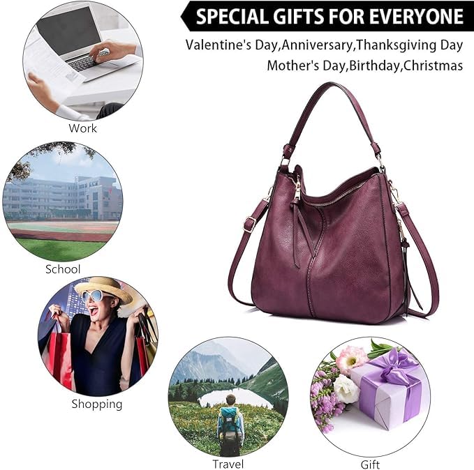Liore Bags Designer Hobo Crossbody Purse - Premium Shoulder Handbag for Women