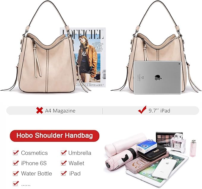 Liore Bags Designer Hobo Crossbody Purse - Premium Shoulder Handbag for Women