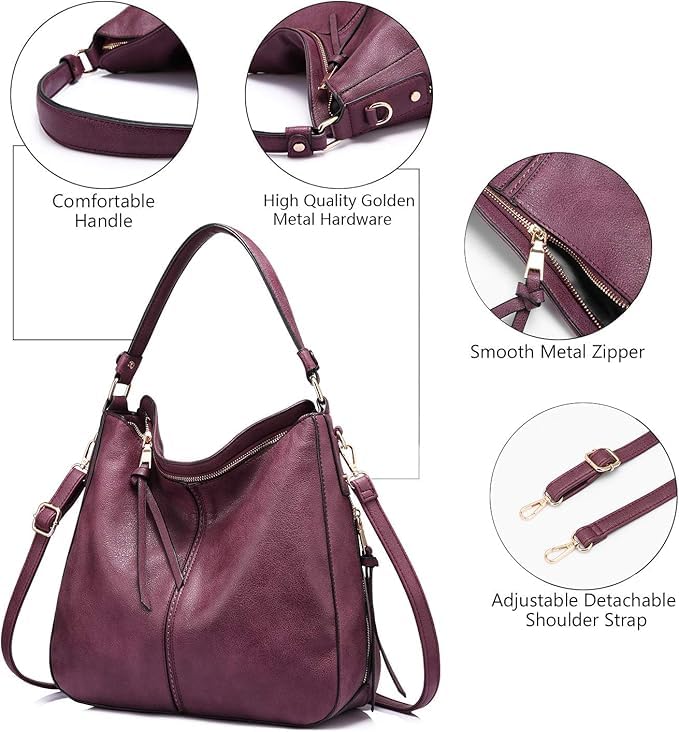 Liore Bags Designer Hobo Crossbody Purse - Premium Shoulder Handbag for Women