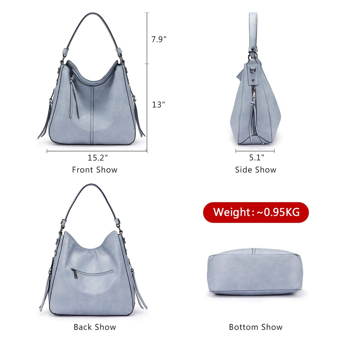 Liore Bags Designer Hobo Crossbody Purse - Premium Shoulder Handbag for Women