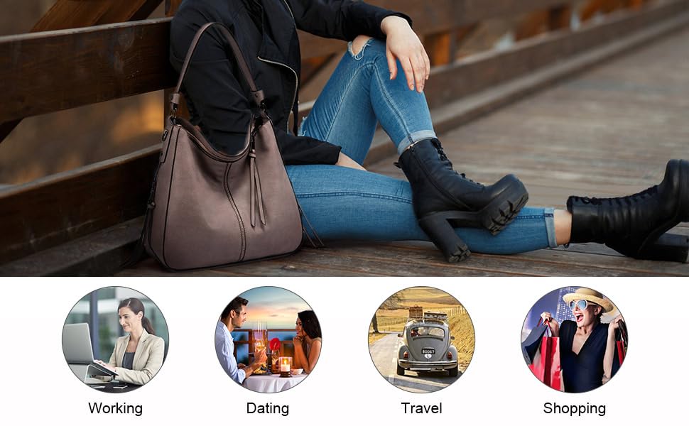 Liore Bags Designer Hobo Crossbody Purse - Premium Shoulder Handbag for Women