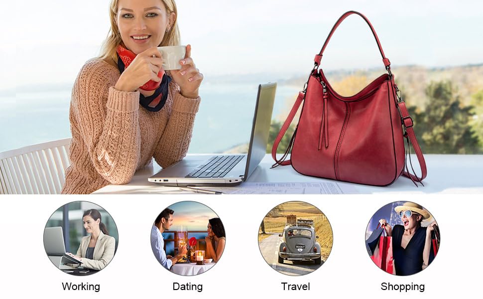 Liore Bags Designer Hobo Crossbody Purse - Premium Shoulder Handbag for Women