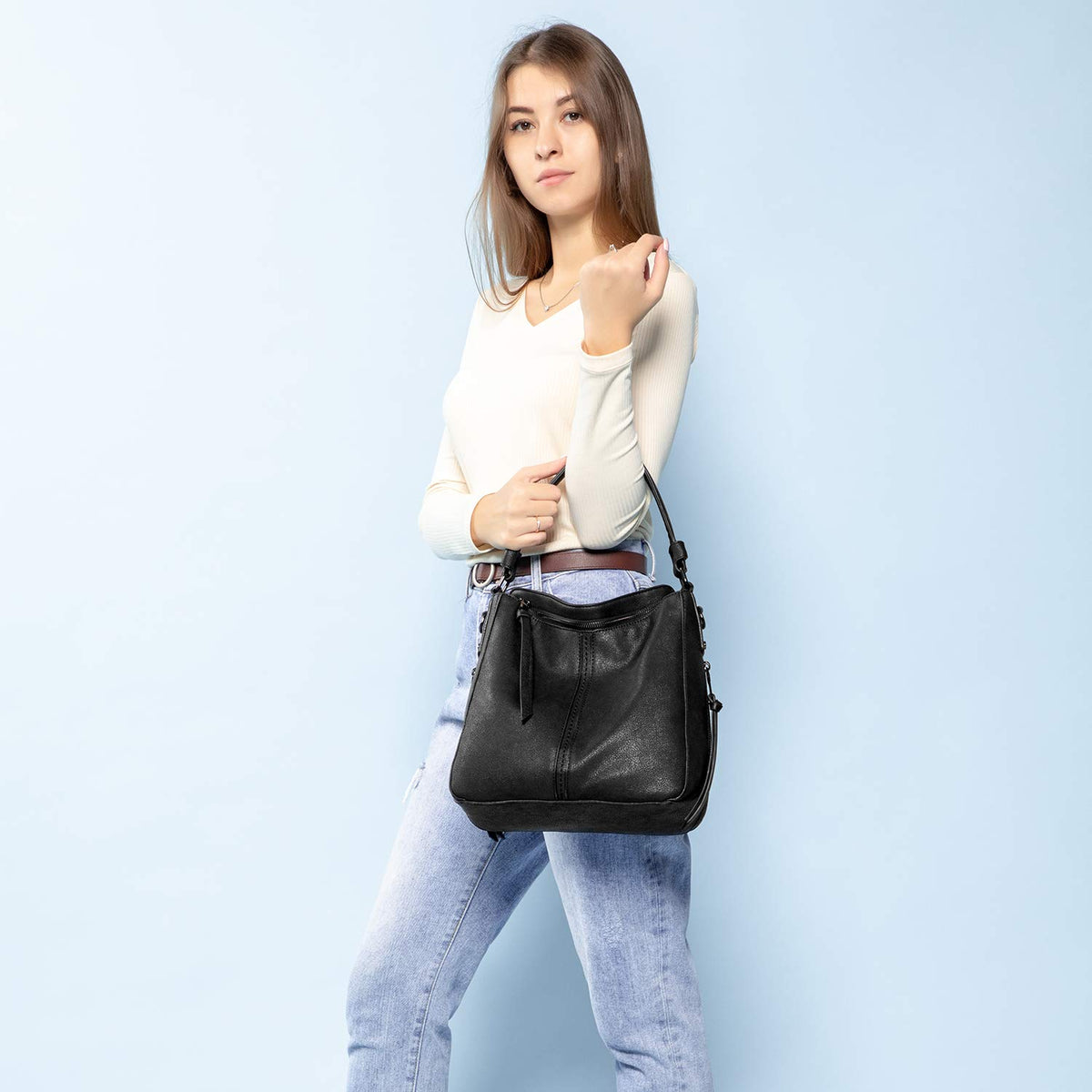 Liore Bags Designer Hobo Crossbody Purse - Premium Shoulder Handbag for Women