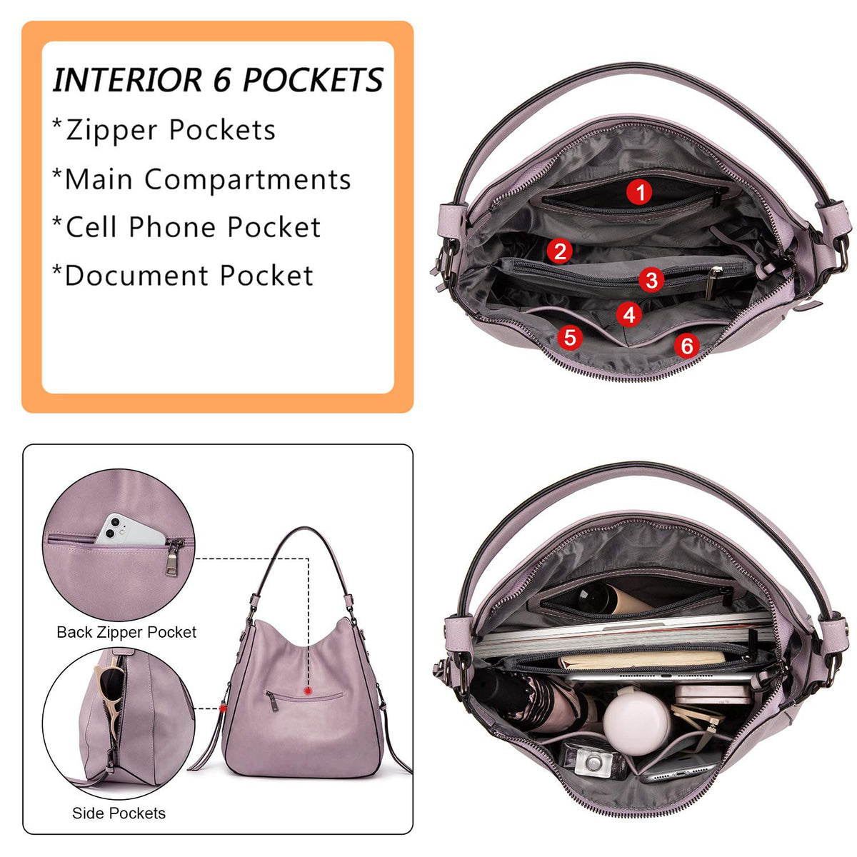 Liore Bags Designer Hobo Crossbody Purse - Premium Shoulder Handbag for Women