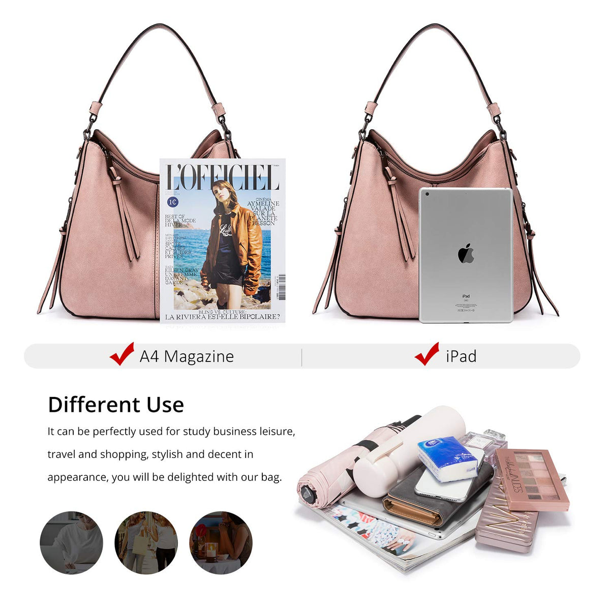 Liore Bags Designer Hobo Crossbody Purse - Premium Shoulder Handbag for Women