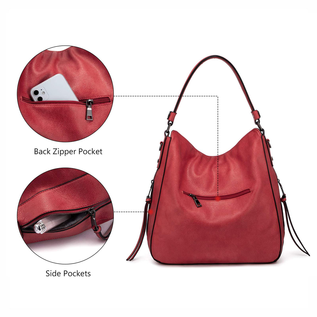 Liore Bags Designer Hobo Crossbody Purse - Premium Shoulder Handbag for Women