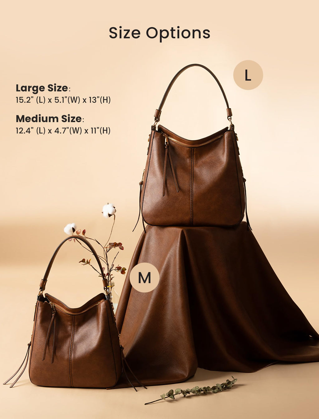Liore Bags Designer Hobo Crossbody Purse - Premium Shoulder Handbag for Women