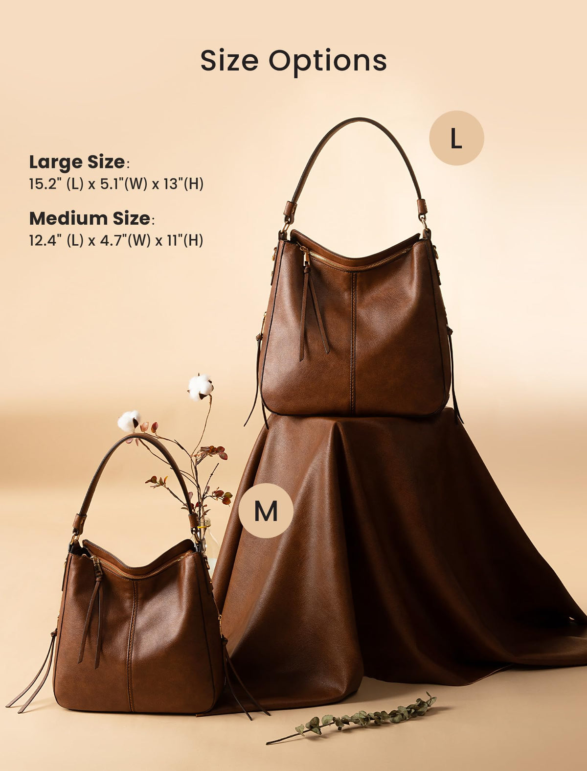 Liore Bags Designer Hobo Crossbody Purse - Premium Shoulder Handbag for Women