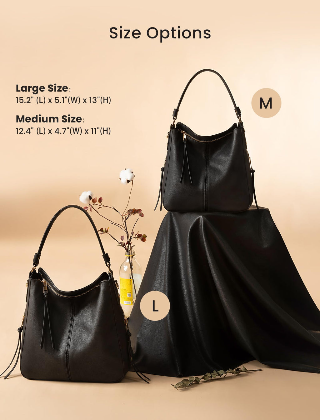 Liore Bags Designer Hobo Crossbody Purse - Premium Shoulder Handbag for Women