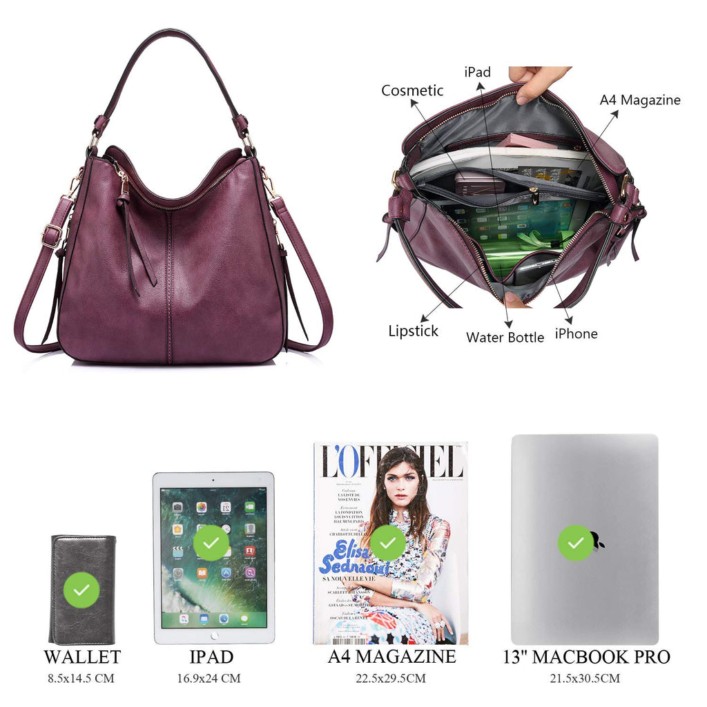 Liore Bags Designer Hobo Crossbody Purse - Premium Shoulder Handbag for Women