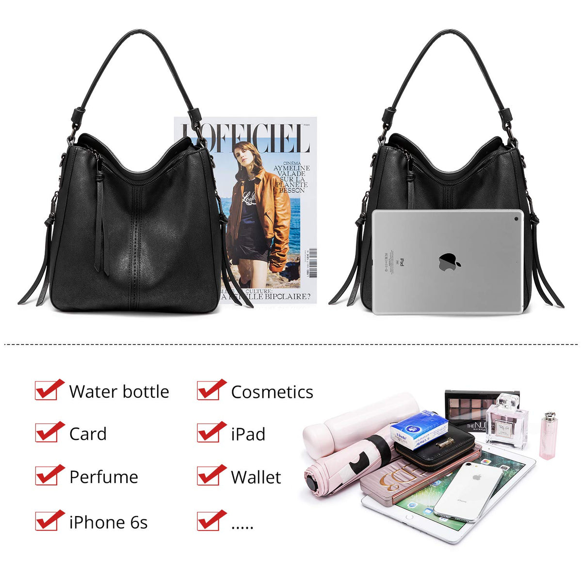Liore Bags Designer Hobo Crossbody Purse - Premium Shoulder Handbag for Women
