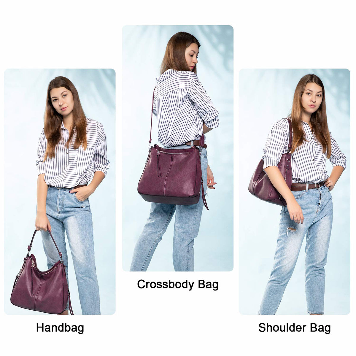 Liore Bags Designer Hobo Crossbody Purse - Premium Shoulder Handbag for Women