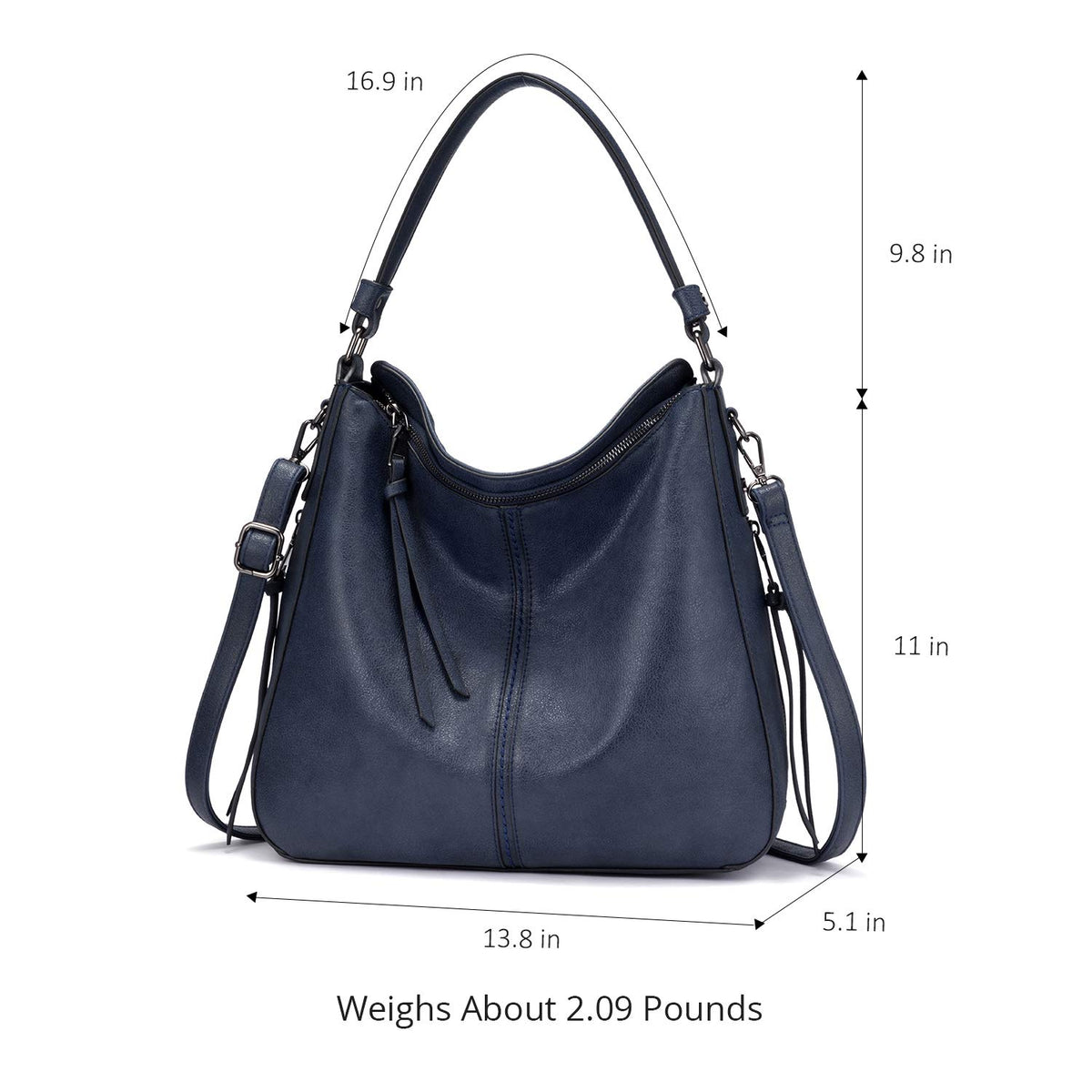 Liore Bags Designer Hobo Crossbody Purse - Premium Shoulder Handbag for Women