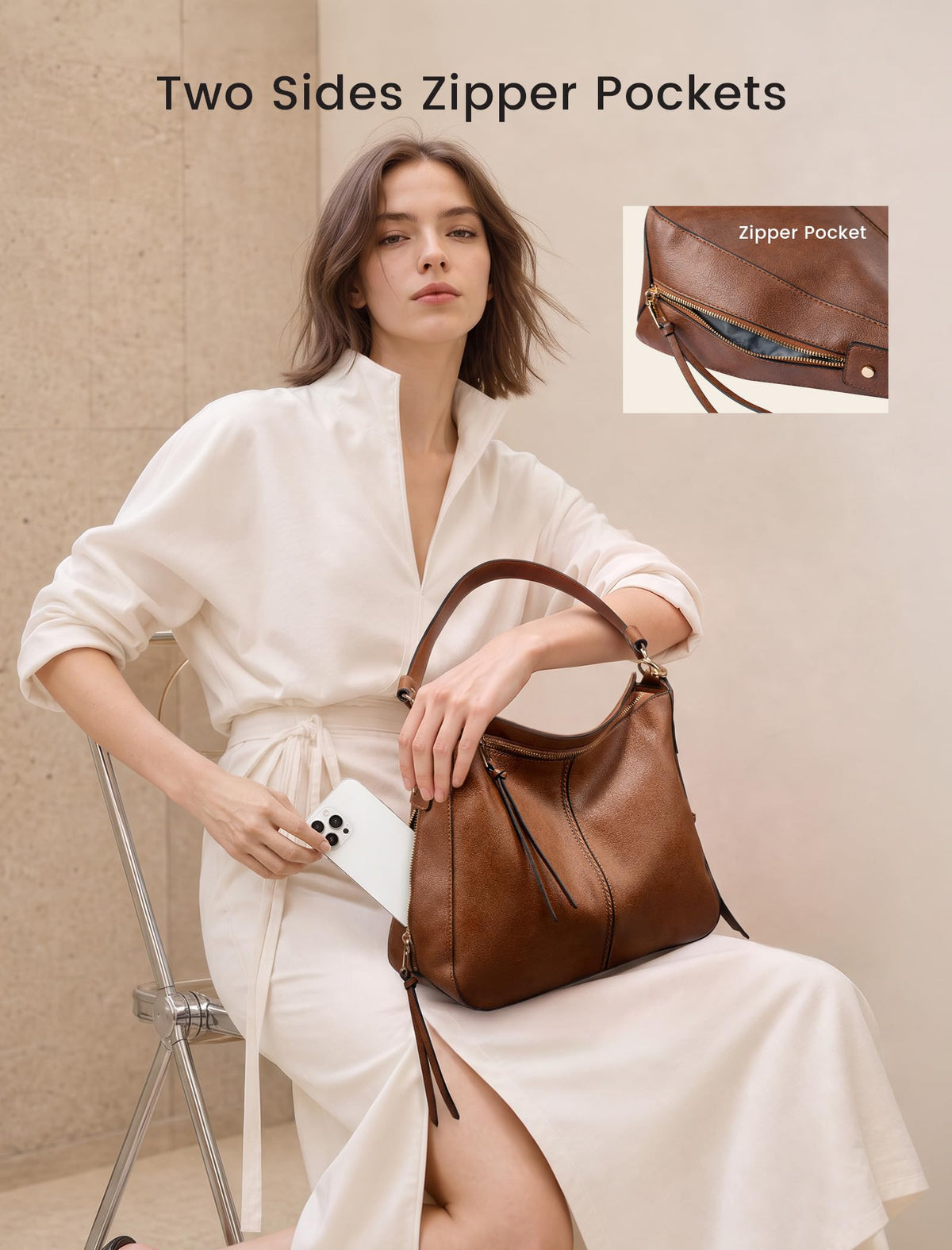 Liore Bags Designer Hobo Crossbody Purse - Premium Shoulder Handbag for Women