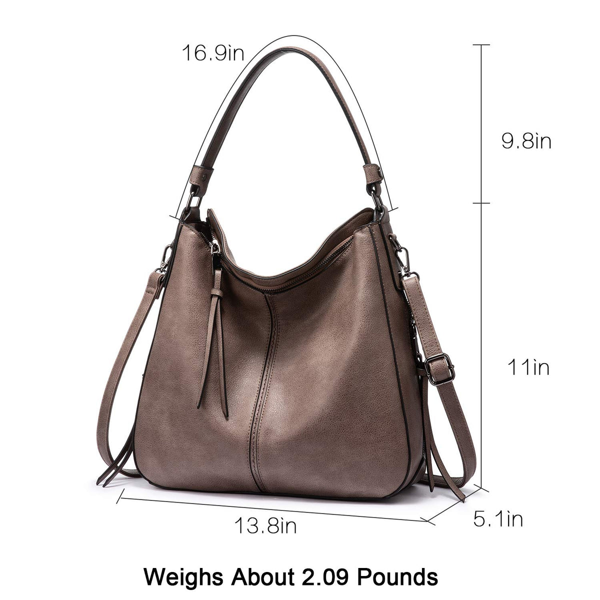 Liore Bags Designer Hobo Crossbody Purse - Premium Shoulder Handbag for Women