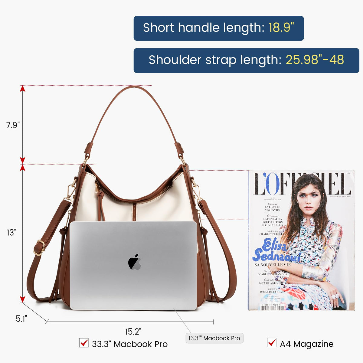 Liore Bags Designer Hobo Crossbody Purse - Premium Shoulder Handbag for Women