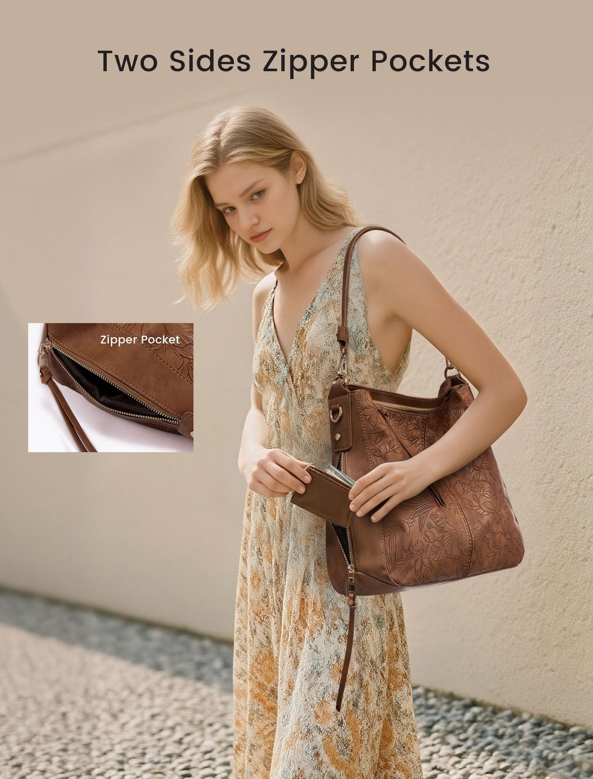 Liore Bags Designer Hobo Crossbody Purse - Premium Shoulder Handbag for Women