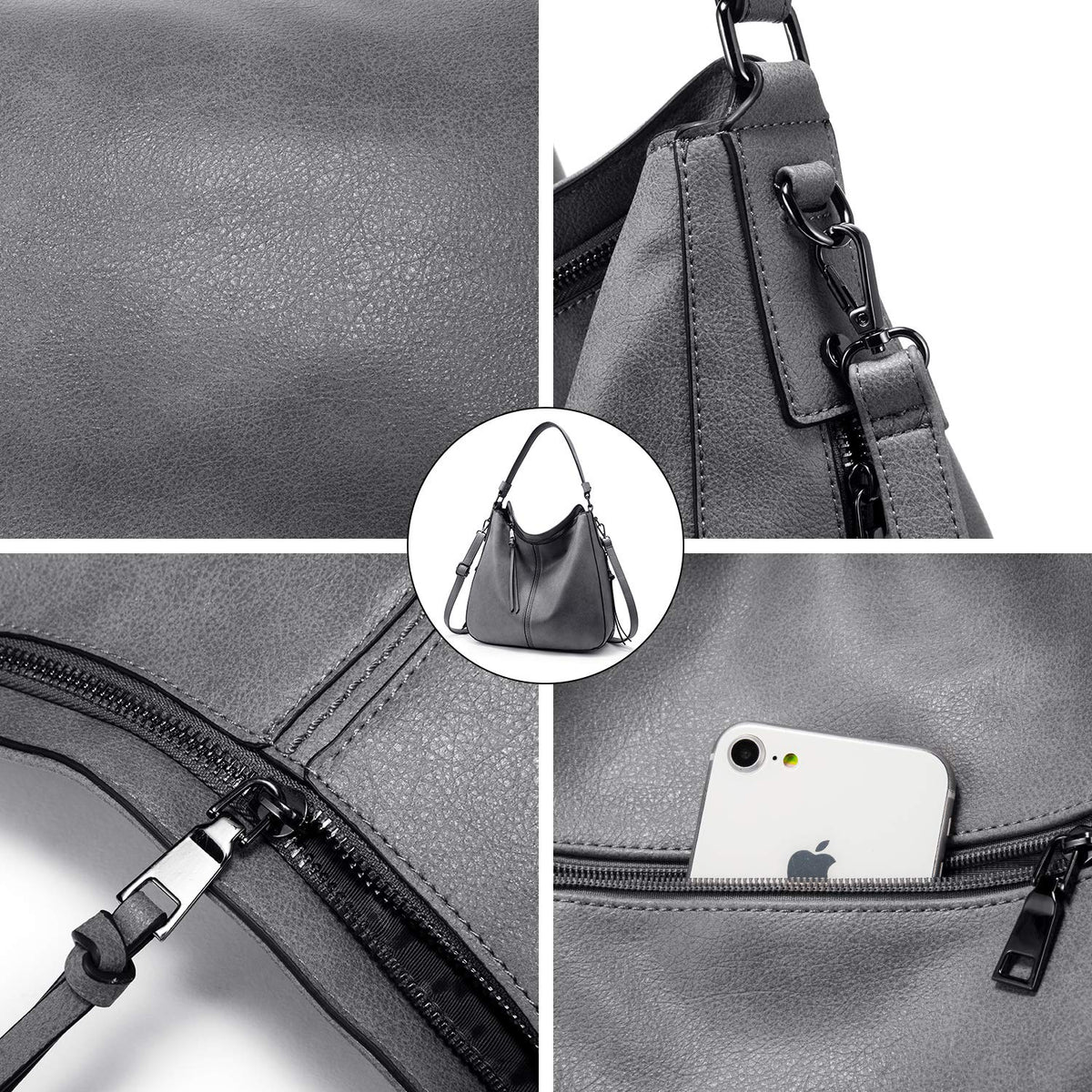 Liore Bags Designer Hobo Crossbody Purse - Premium Shoulder Handbag for Women