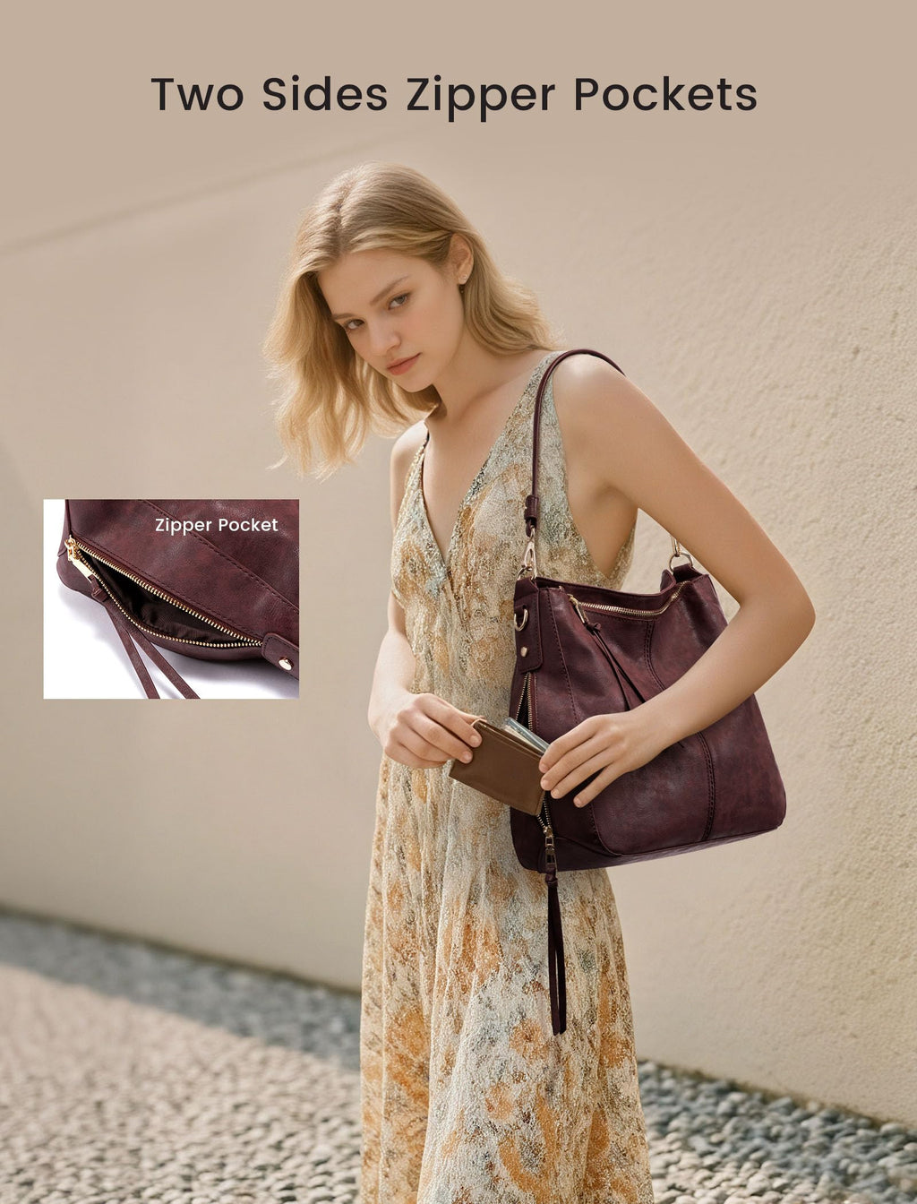 Liore Bags Designer Hobo Crossbody Purse - Premium Shoulder Handbag for Women